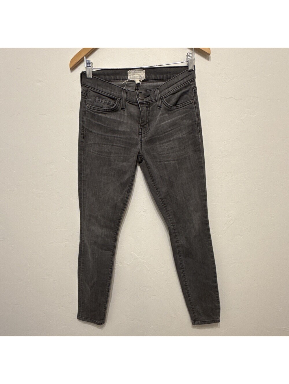 Current/Elliott 26 Ankle Skinny Jeans Gray Medium Wash Stretch Denim Women
